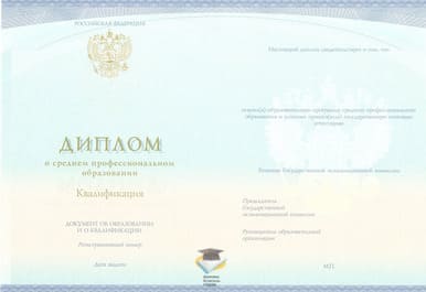 Диплом техникума СпецБланк 2014-2025 годов